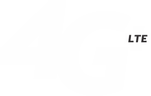 White 4G LTE logo